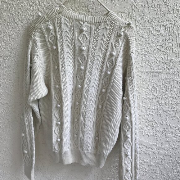 TALBOTS Fisherman's Sweater 100% Cotton Sz L UNWORN AUSTRALIA UNWORN NEW NO TAGS - Picture 4 of 6